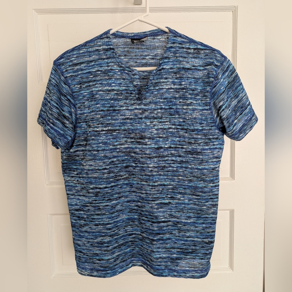 Men's Blue Patterned Shirt